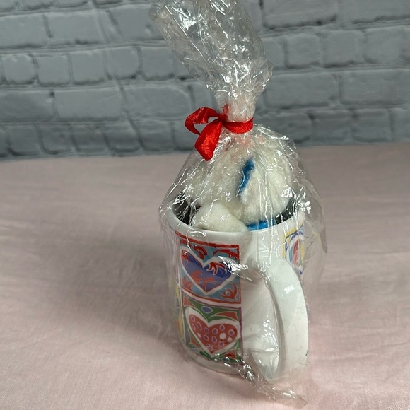 Valentines Teddy Bear Mug Hearts Love NEW Coffee Mug and mini Teddy Bear NEW - Picture 4 of 10